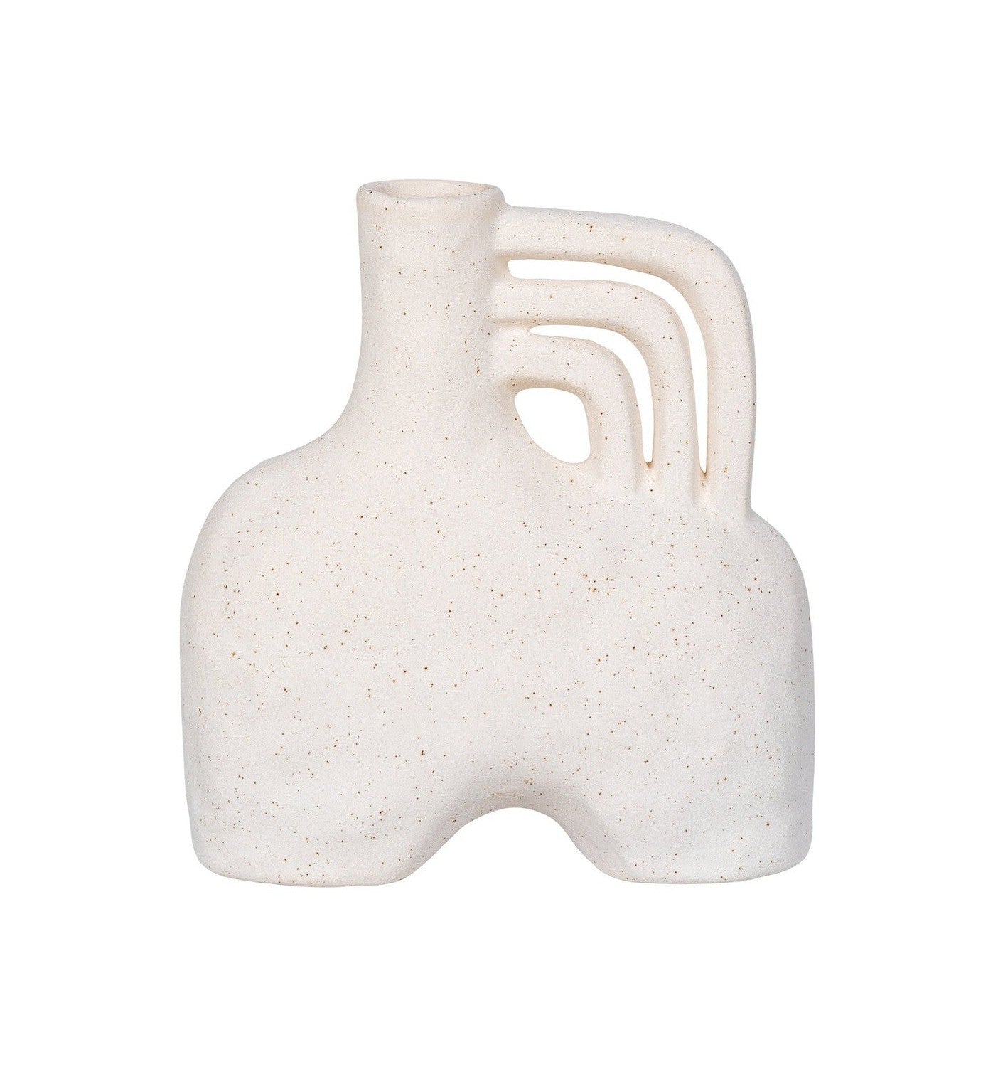 House Nordic Vase, Ceramic, Beige, 18,5x8x19,5 Cm