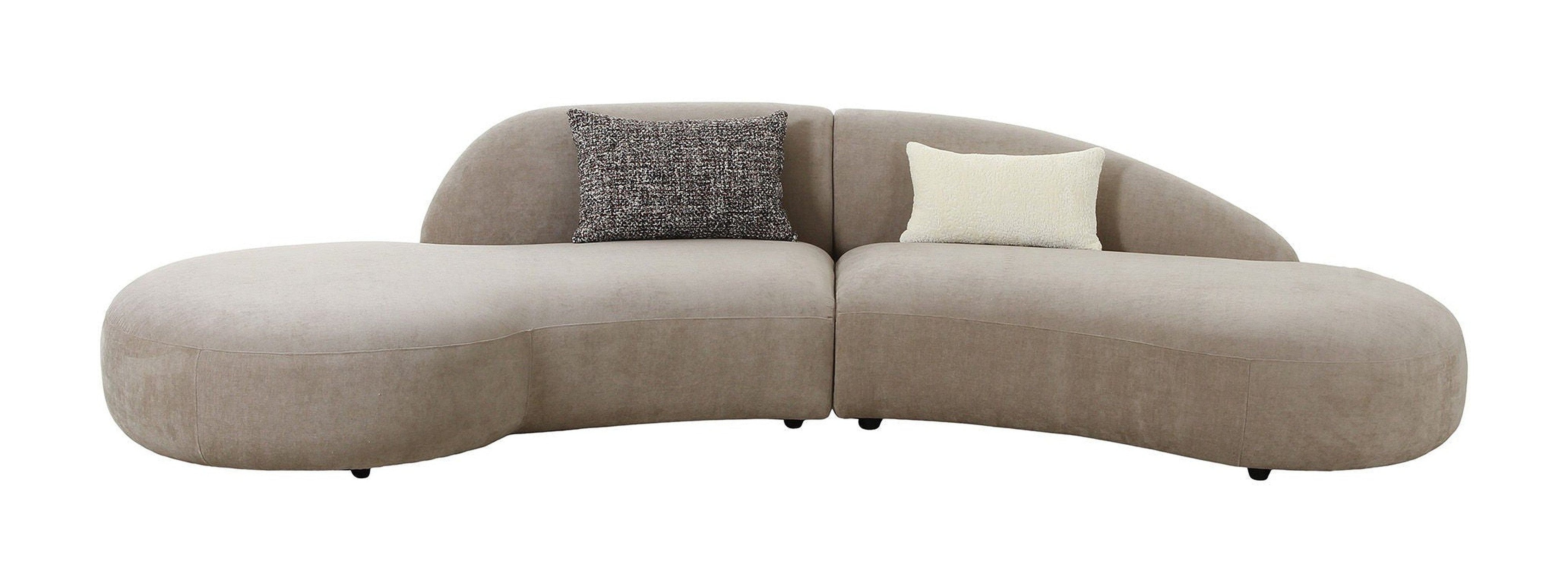 House Nordic Venice Sofa With 2 Cushions In Chenille, Natural, Hn1256