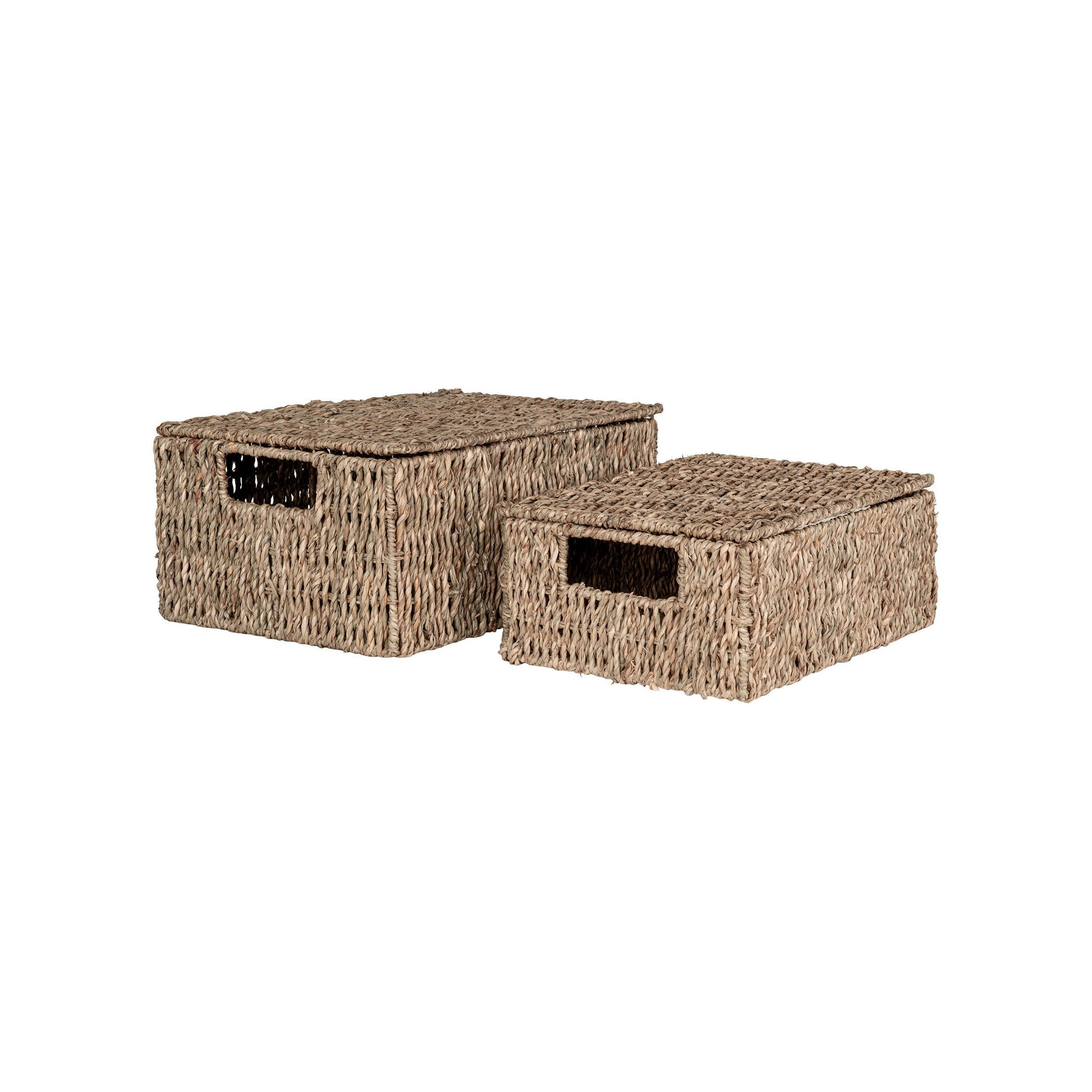 House Nordic Venoso Baskets, Seagrass, Natural Set Of 2