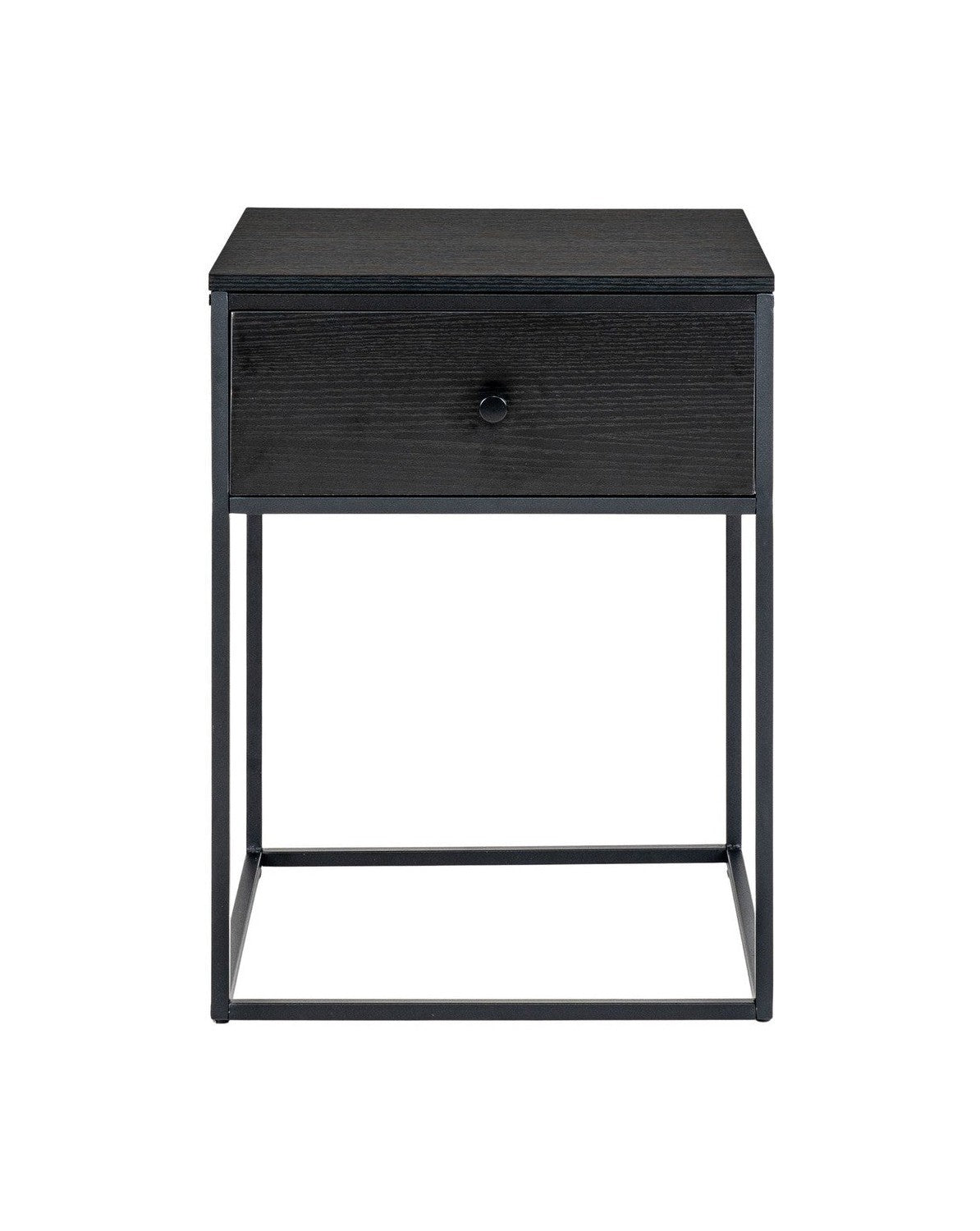 House Nordic Vita Side Table, 1 Drawer, Black, Black Frame, 40x40x55 Cm