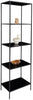 House Nordic Vita Shelf, 5 Shelves, Black, Black Frame, 51x36x170 Cm