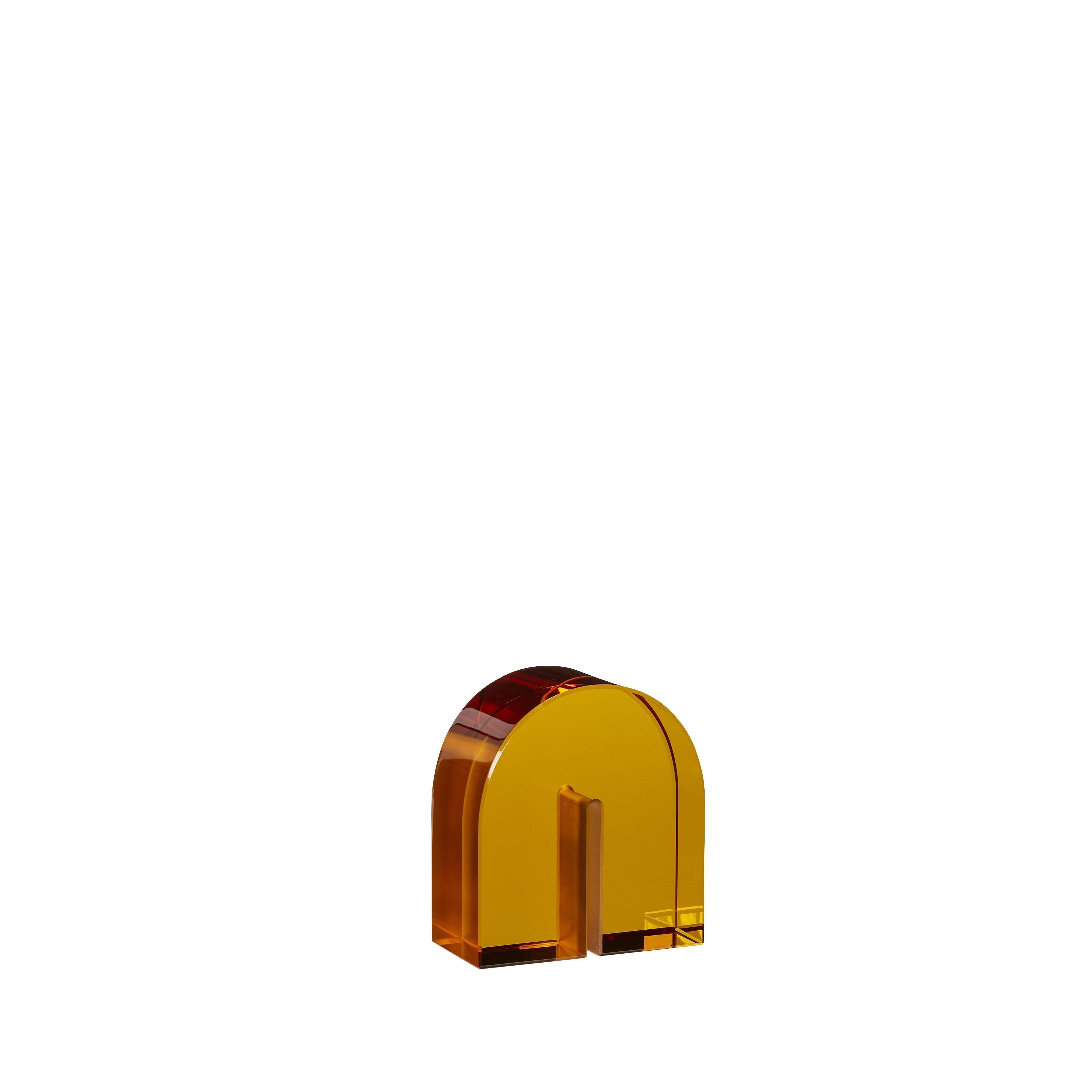 [product_category]-Hübsch Arch Bookend Crystal, Amber-Hübsch-5712772068328-340803-HUB-1