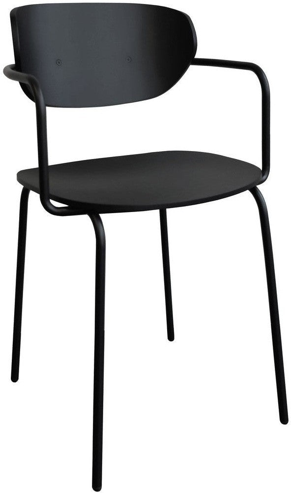 [product_category]-Hübsch Arch Dining Chair Black-Hübsch-5712772137062-141906-HUB-1