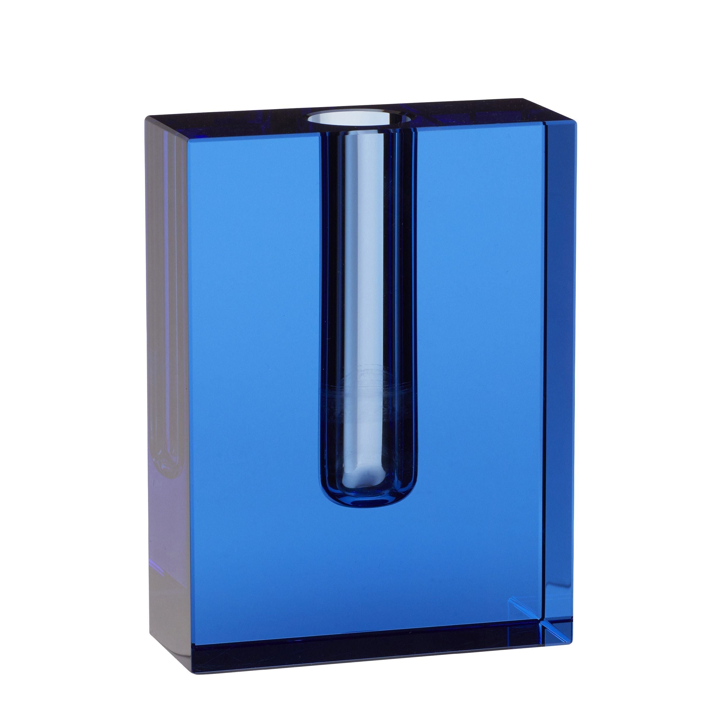 [product_category]-Hübsch Block Vase Crystal, Blue-Hübsch-5712772070413-340904-HUB-1