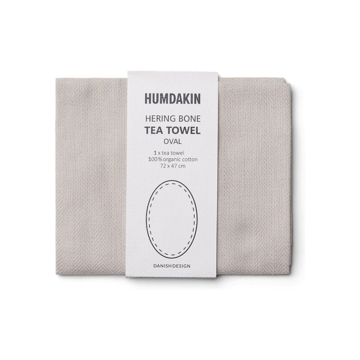 [product_category]-Humdakin Herring Bone Oval Towel, Light Stone-Humdakin-5713391009037-273-LIGHTSTONE-HUM-1