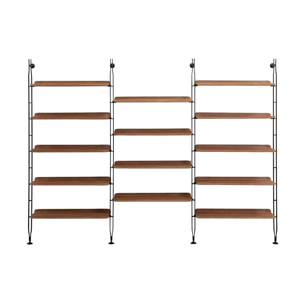 [product_category]-Kartell Adam Wood Bookcase Large, Dark Wood/Black-Kartell-8058967309829-08916SN-KAR-1