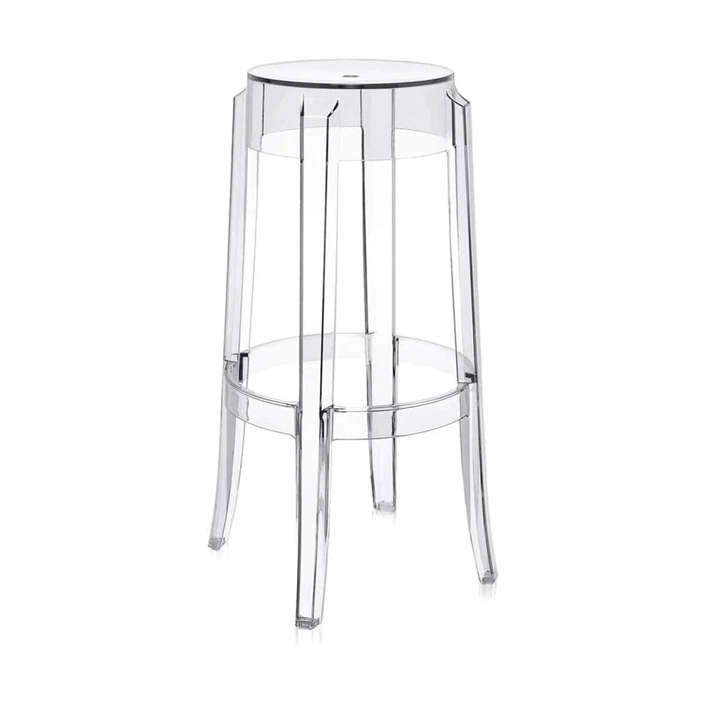 [product_category]-Kartell Charles Ghost Stool 75 Cm, Crystal-Kartell-8034105780361-04899B4-KAR-1