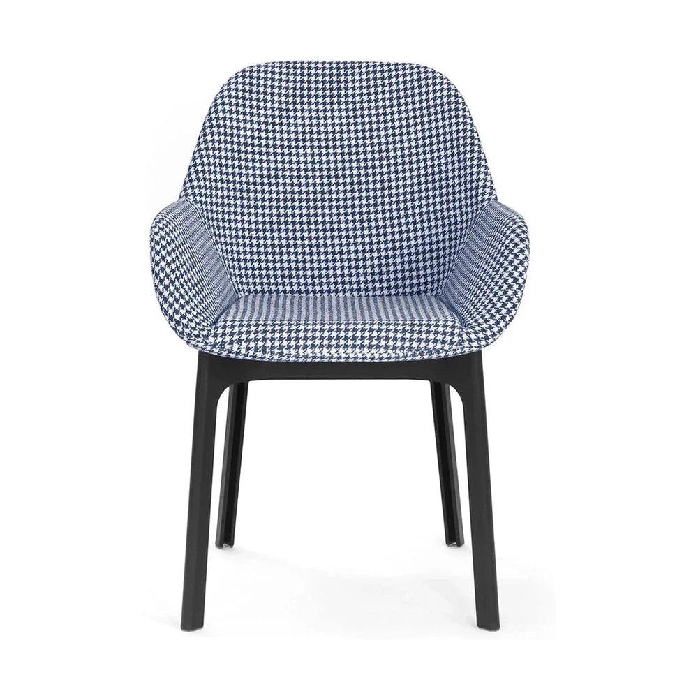 [product_category]-Kartell Clap Armchair, Black/Houndstooth Blue-Kartell-8058967287684-04182NE-KAR-1