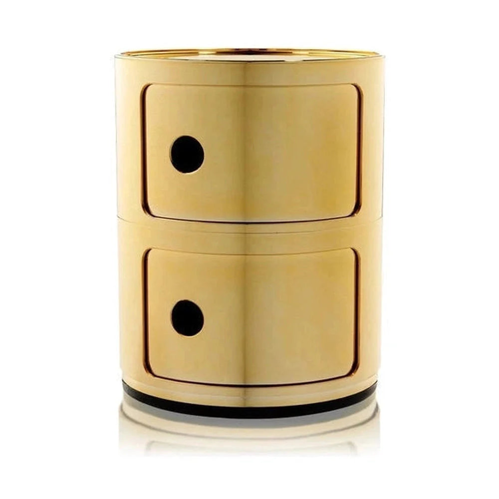 [product_category]-Kartell Componibili Metal Container 2 Elements, Gold-Kartell-8058967191387-05966GG-KAR-1