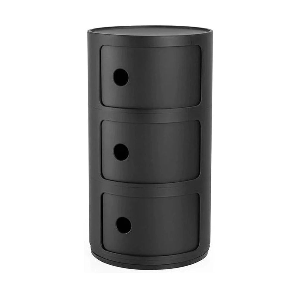 [product_category]-Kartell Componibili Recycled Container 3 Elements, Black-Kartell-8058967295818-0498809-KAR-1