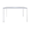 Kartell Fire skrivebord 128x128 cm, hvid/hvid