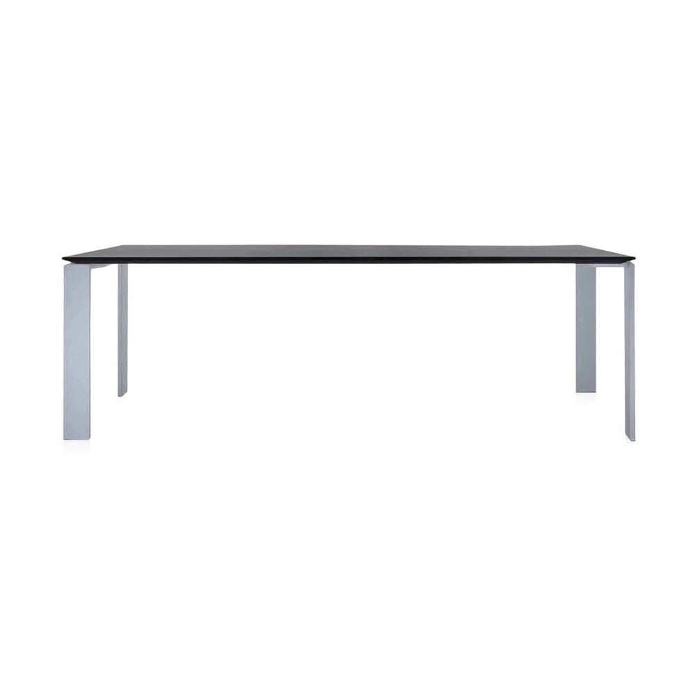 [product_category]-Kartell Four Desk 223x79 Cm, Aluminium/Black-Kartell-8058967045338-0452481-KAR-1