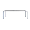 Kartell Fire skrivebord 223x79 cm, aluminium/sort