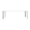 Kartell Fire skrivebord 223x79 cm, aluminium/hvid