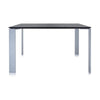 Kartell Fire Soft Touch Desk 128x128 cm, aluminium/sort