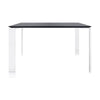 Kartell Fire Soft Touch Desk 128x128 cm, hvid/sort