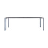 Kartell Four Soft Touch Desk 223x79 cm, aluminium/sort