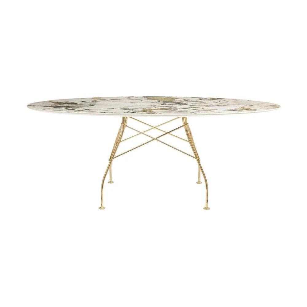 [product_category]-Kartell Glossy Table Oval Marble, Gold/Symphonie-Kartell-8058967294170-04579MS-KAR-1