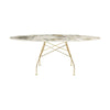 Kartell Blankt Bord Oval Marmor, Guld/Symfonie