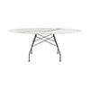 Kartell Blankt Bord Oval Marmor, Matt Sort/Alderen Hvid