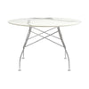 Kartell blankt bord rund marmor, krom/hvid