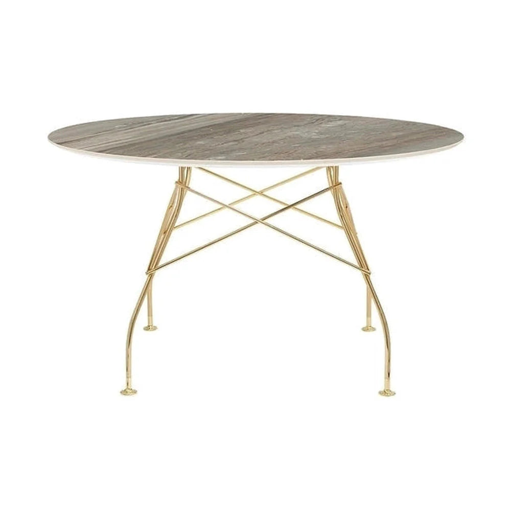 [product_category]-Kartell Glossy Table Round Marble, Gold/Tropical Grey-Kartell-8058967293876-04580MG-KAR-1