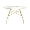 Kartell Blank Bord Rund Marmor, Guld/Hvid