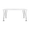 Kartell Max Desk 160x80 cm, hvid zink/krom