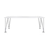 Kartell Max Desk 190x90 cm, hvid zink/krom