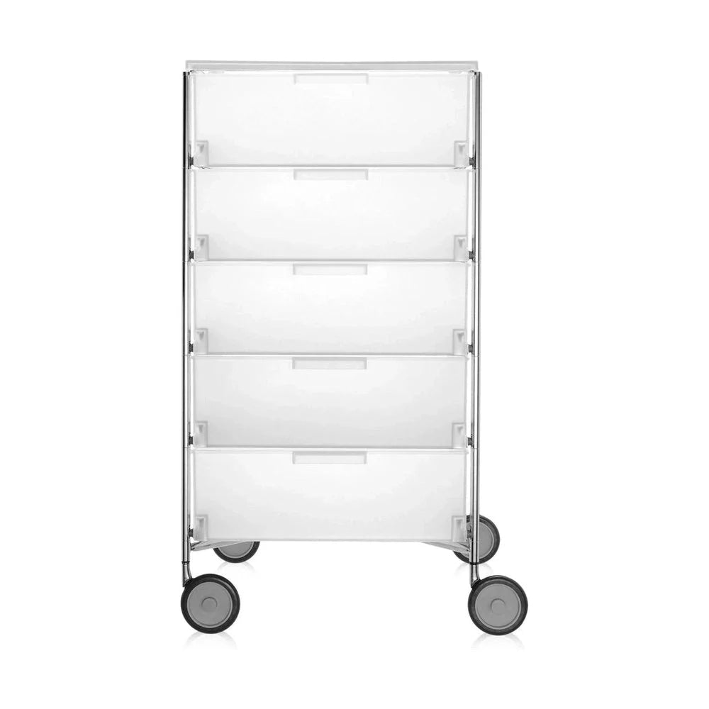 [product_category]-Kartell Mobil 5 Drawer With Wheels, Ice-Kartell-8058967028034-02034L1-KAR-1