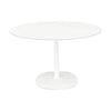 Kartell Multiplo Table Round med firkantet basisglas ⌀135 cm, hvid