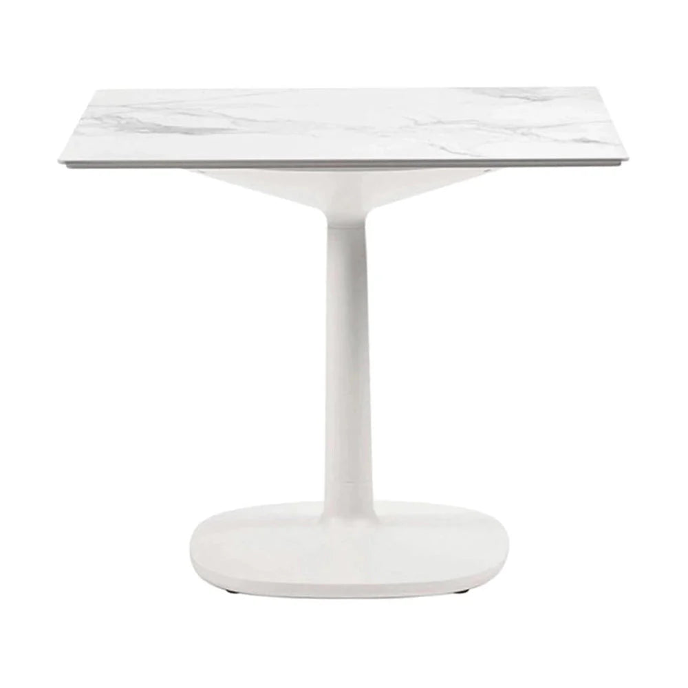 [product_category]-Kartell Multiplo Table Round With Square Base Marble 78x78 Cm, White-Kartell-8058967260519-04140MB-KAR-1