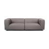 Kartell Plastics Duo 2-personers sofa DX XL bomuld, grå