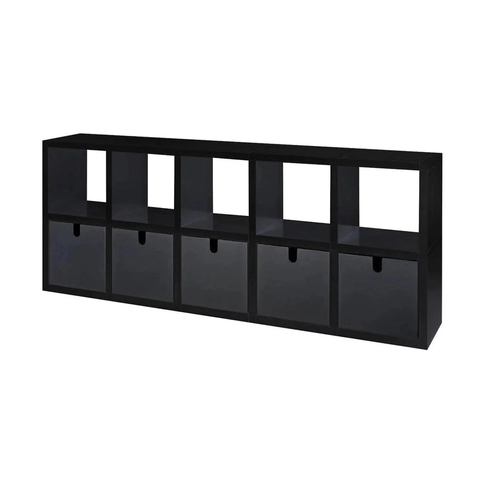 [product_category]-Kartell Polvara Bookcase Rectangular, Black-Kartell-8058967200386-0476909-KAR-1