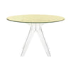 Kartell Sir Gio Table Round, Crystal/Yellow