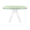 Kartell Sir Gio Table Square, Crystal/Green