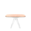 Kartell Sir Gio Table Square, Crystal/Pink