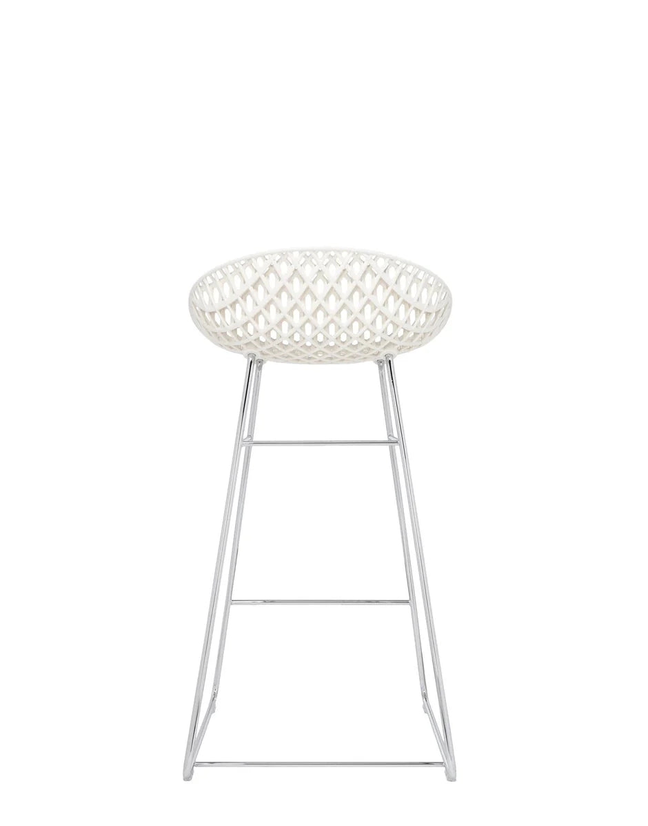 [product_category]-Kartell Smatrik Stool, White/Chrome-Kartell-8058967292893-05881B3-KAR-4