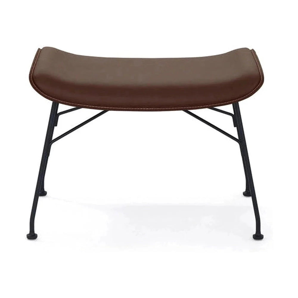 [product_category]-Kartell S/Wood Footrest Leather, Dark Wood/Black-Kartell-8058967295474-04920SN-KAR-1