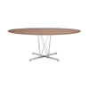 Kartell Viscount Fra Wood Table Round, Walnut/Chrome