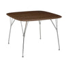 Kartell Viscount fra Wood Table Square, Walnut/Chrome