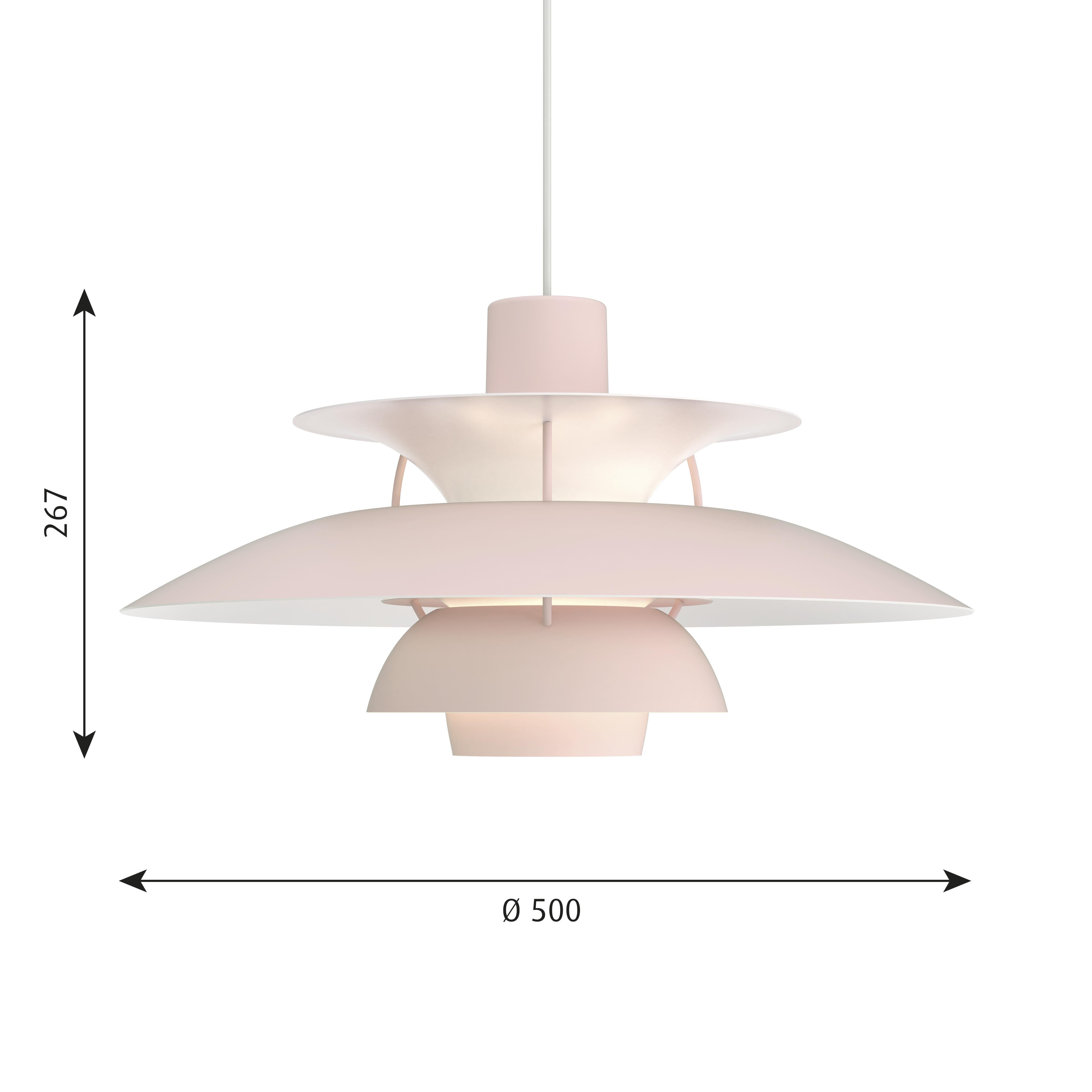 [product_category]-Louis Poulsen Ph 5 Pendant Monochrome, Pale Rose-Louis Poulsen-5714693152858-5741113044-LOU-2