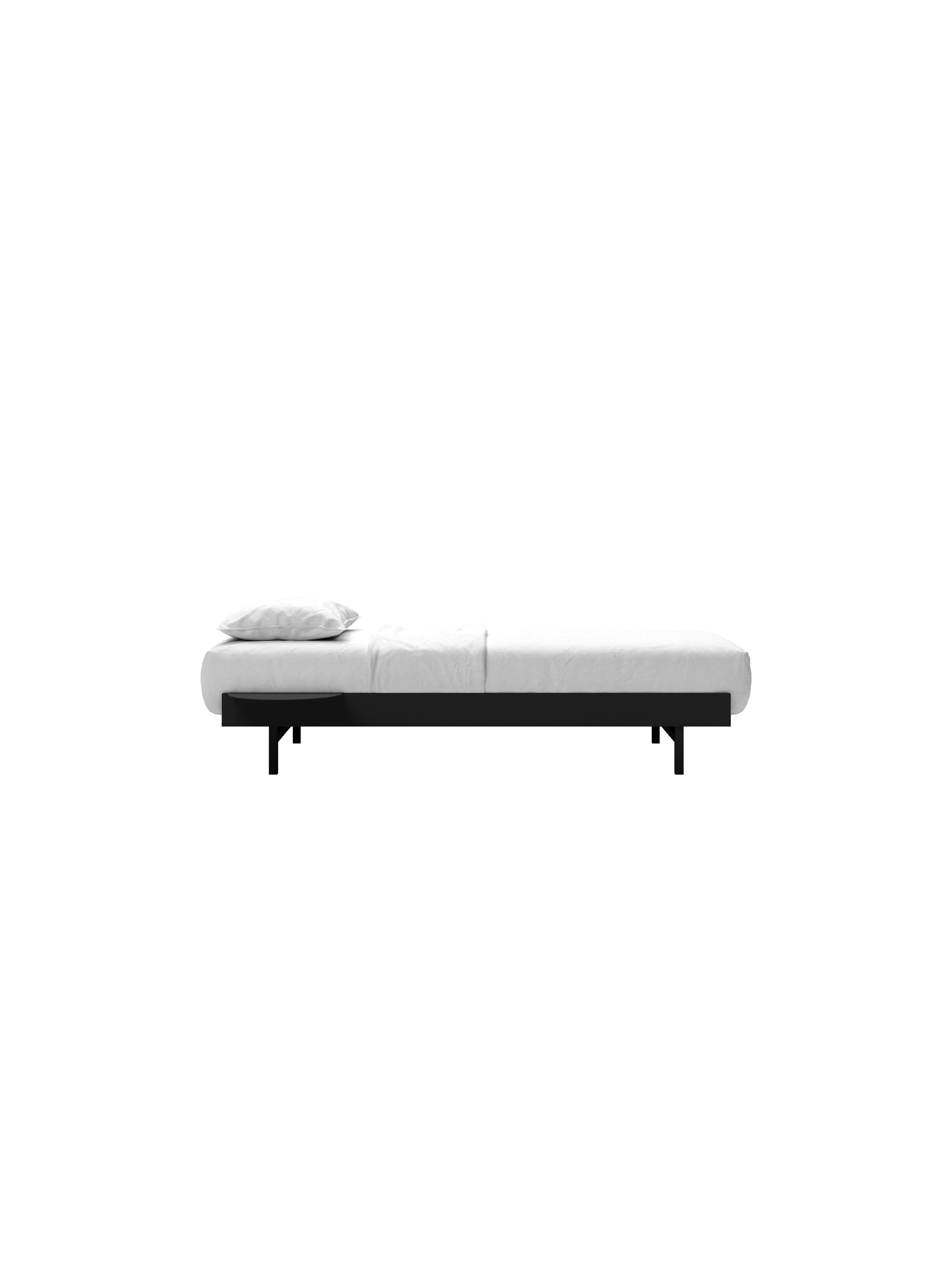 [product_category]-Moebe Bed With 1 Bedside Table 90 Cm, Black-Moebe-5713520009242-BD901XSTBL-MOE-3