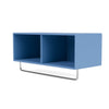 Montana Coat Shelf With Clothes Rack, Azure Blue