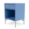 Montana Dream Nightstand With Legs, Azure Blue/Matt Chrome