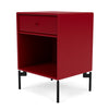 Montana Dream Nightstand With Legs, Beetroot/Black