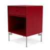 Montana Dream Nightstand With Legs, Beetroot/Matt Chrome