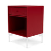 Montana Dream Nightstand With Legs, Beetroot/Snow White