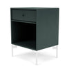 Montana Dream Nightstand With Legs, Black Jade/Snow White