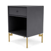 Montana Dream Nightstand With Legs, Carbon Black/Brass